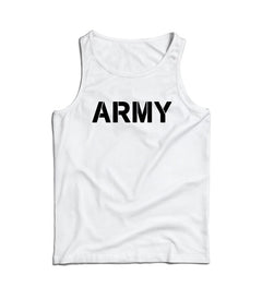 DRAGOWA ανδρικό αμάνικο μπλουζάκι army 160 g/m², λευκό