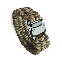 WARAGOD Paracord zapestnica s kovinsko sponko Avär, camo coyote