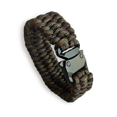 WARAGOD Paracord zapestnica s kovinsko sponko Avär, camo green