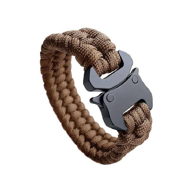 WARAGOD Avär Βραχιόλι Paracord με Μεταλλικό Κλιπ, coyote