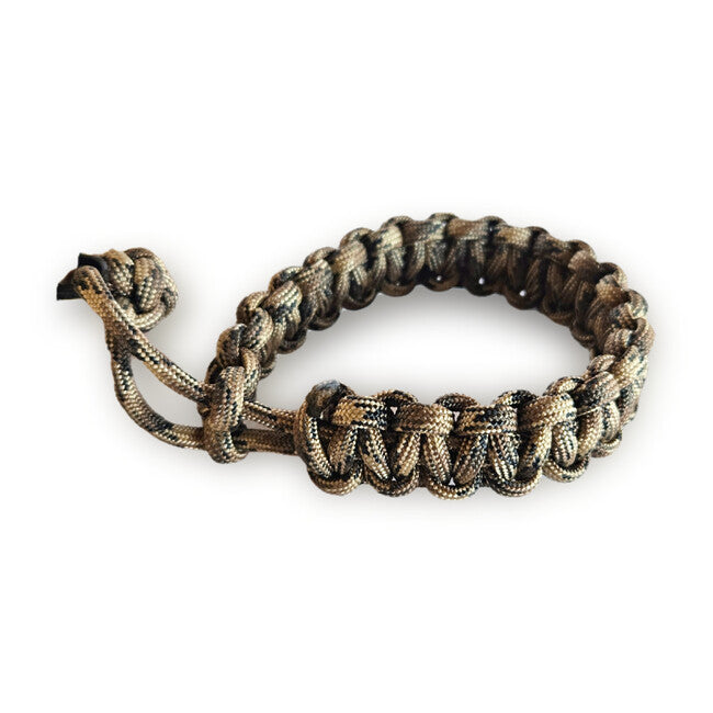 WARAGOD Ilmë σχοινί paracord βραχιόλι με ρυθμιζόμενο κλείσιμο, camo coyote