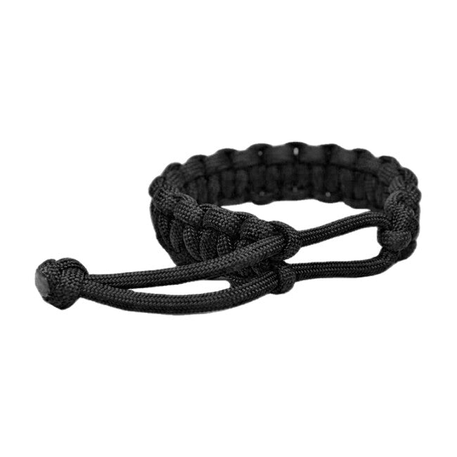 WARAGOD Ilmë σχοινί paracord βραχιόλι με ρυθμιζόμενο κλείσιμο, μαύρο