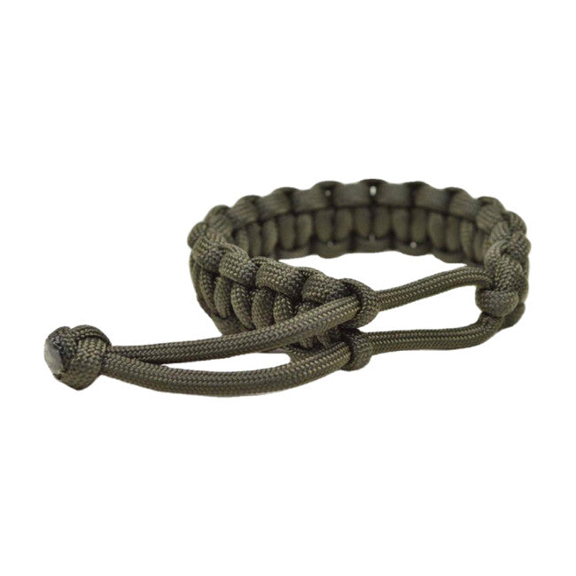 WARAGOD Ilmë σχοινί paracord βραχιόλι με ρυθμιζόμενο κλείσιμο, πράσινο