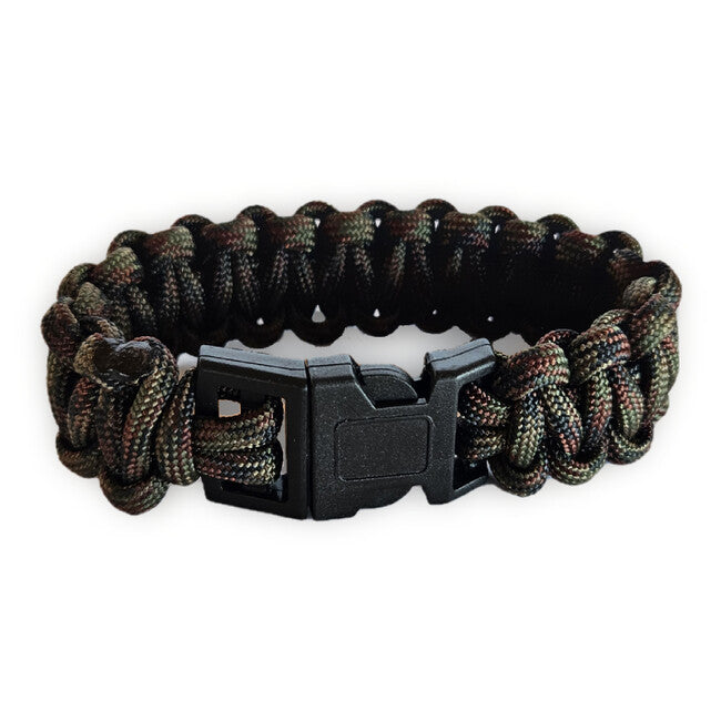 WARAGOD Corna Βραχιόλι Paracord με Πλαστικό Κλιπ, Camo Green