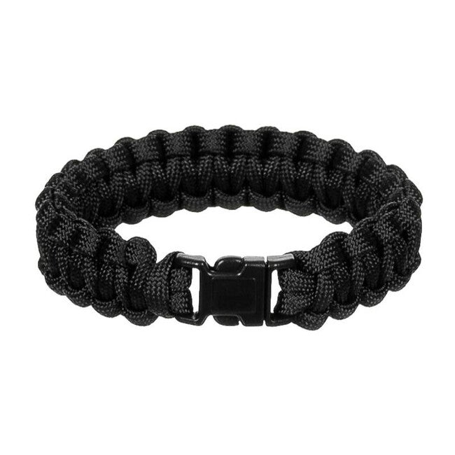 WARAGOD Βραχιόλι Paracord με Πλαστικό Κλιπ Corna, Μαύρο