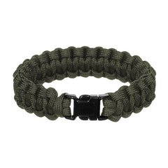 WARAGOD Corna paracord zapestnica s plastičnim sponko, zelena