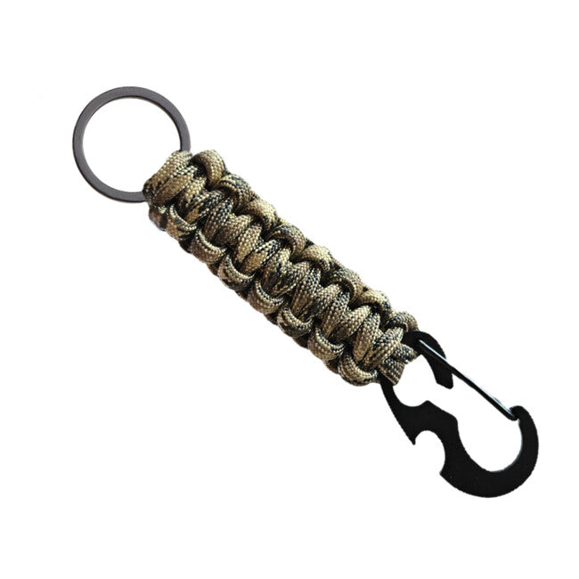 WARAGOD Sanya Paracord Survival Πολυλειτουργικό Μπρελόκ 4 σε 1, camo coyote
