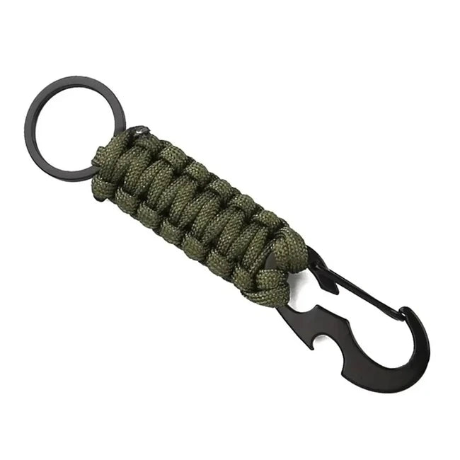 WARAGOD Sanya paracord survival πολυλειτουργική μπρελόκ 4 σε 1, πράσινο