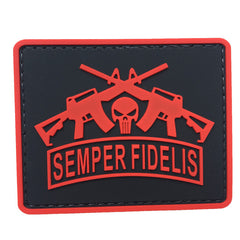 WARAGOD Semper Fidelis PVC κέντημα, κόκκινο