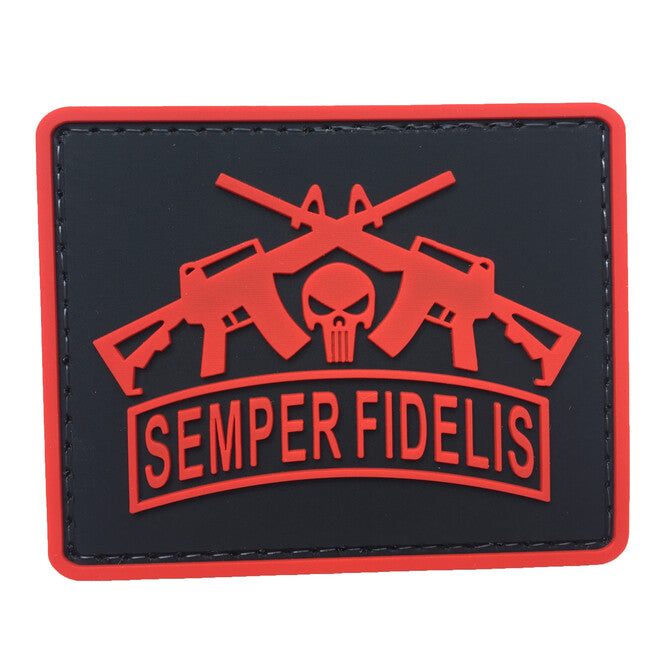 WARAGOD Semper Fidelis PVC κέντημα, κόκκινο