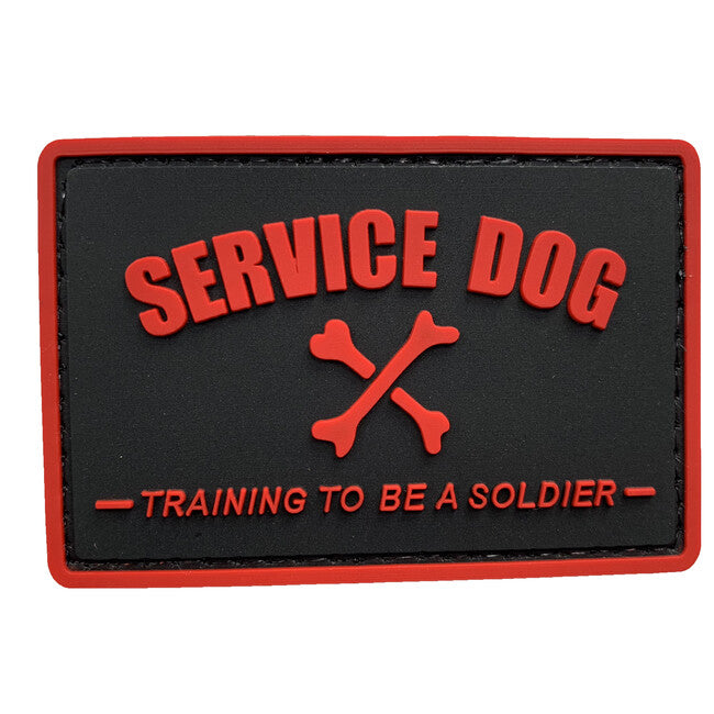 WARAGOD Service dog PVC Κέντημα, Μαύρο Κόκκινο