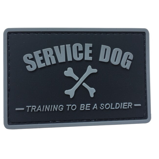 WARAGOD Service dog PVC Σήμα, μαύρο γκρι