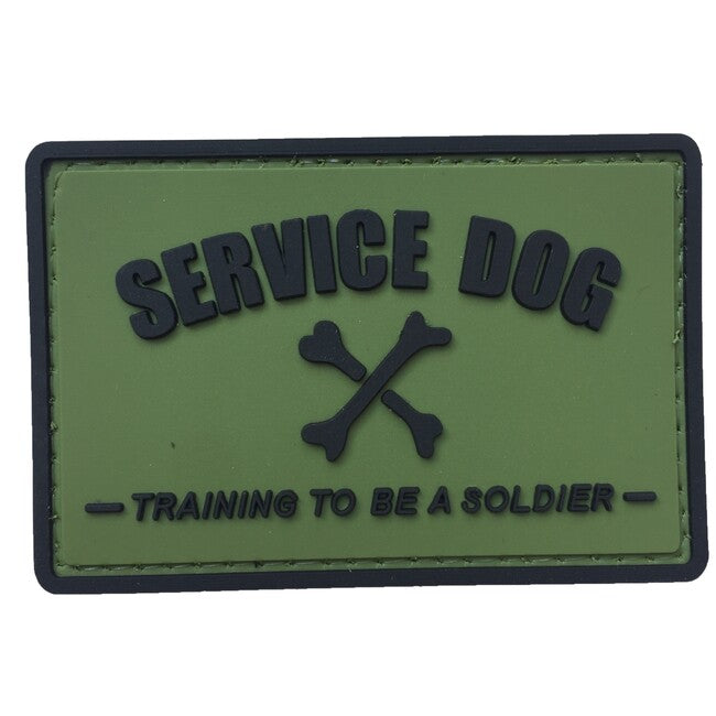 WARAGOD Σήμα Service Dog PVC, Μαύρο Πράσινο
