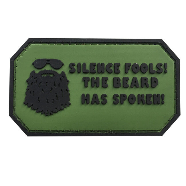 WARAGOD Silence Fools PVC σήμα, πράσινο