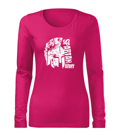 DRAGOWA Slim León women's long-sleeve t-shirt 160 g/m², pink