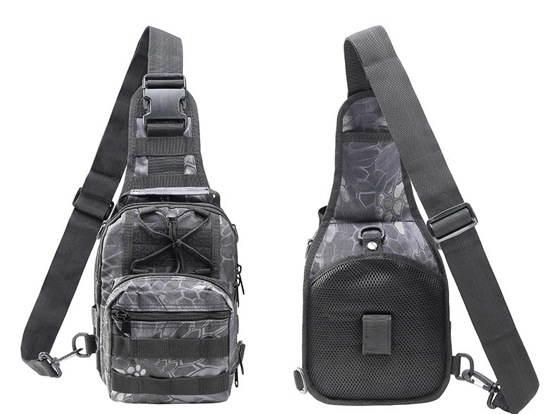 WARAGOD Soldat τσάντα crossbody, snake grey black