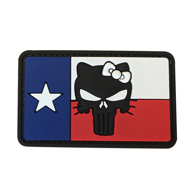 WARAGOD Texas σημαία με Tactical Kitty PVC μπάλωμα