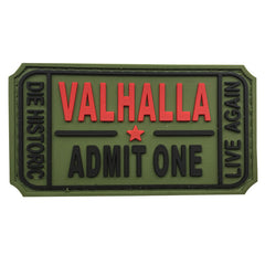 WARAGOD Valhalla Admit PVC našitek, zelena