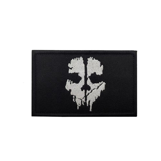 WARAGOD Call of Duty Ghost Mask Κεντημένη Σήμανση, Μαύρο-Λευκό
