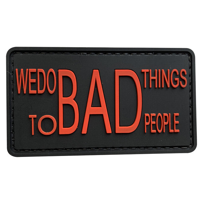 WARAGOD We do BAD Things PVC Στρατιωτική Σήμανση, Κόκκινο