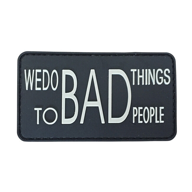 WARAGOD We do BAD Things PVC Σήμα Velcro, Μαύρο