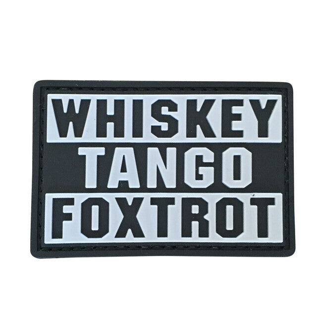 WARAGOD Whiskey Tango Σήμα PVC, Μαύρο Γκρι