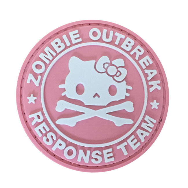 WARAGOD Zombie Outbreak Kitty PVC μπάλωμα, ροζ