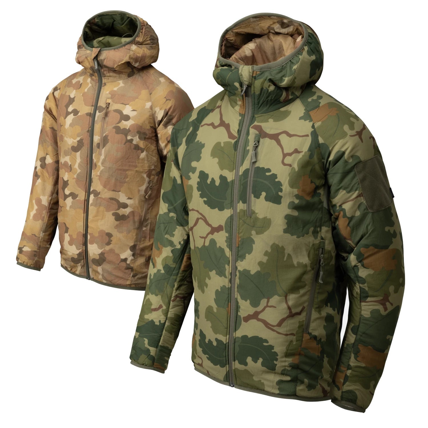Helikon-Tex Wolfhound Obojstranná bunda Windpack, Mitchell Camo Leaf/Mitchell Clouds