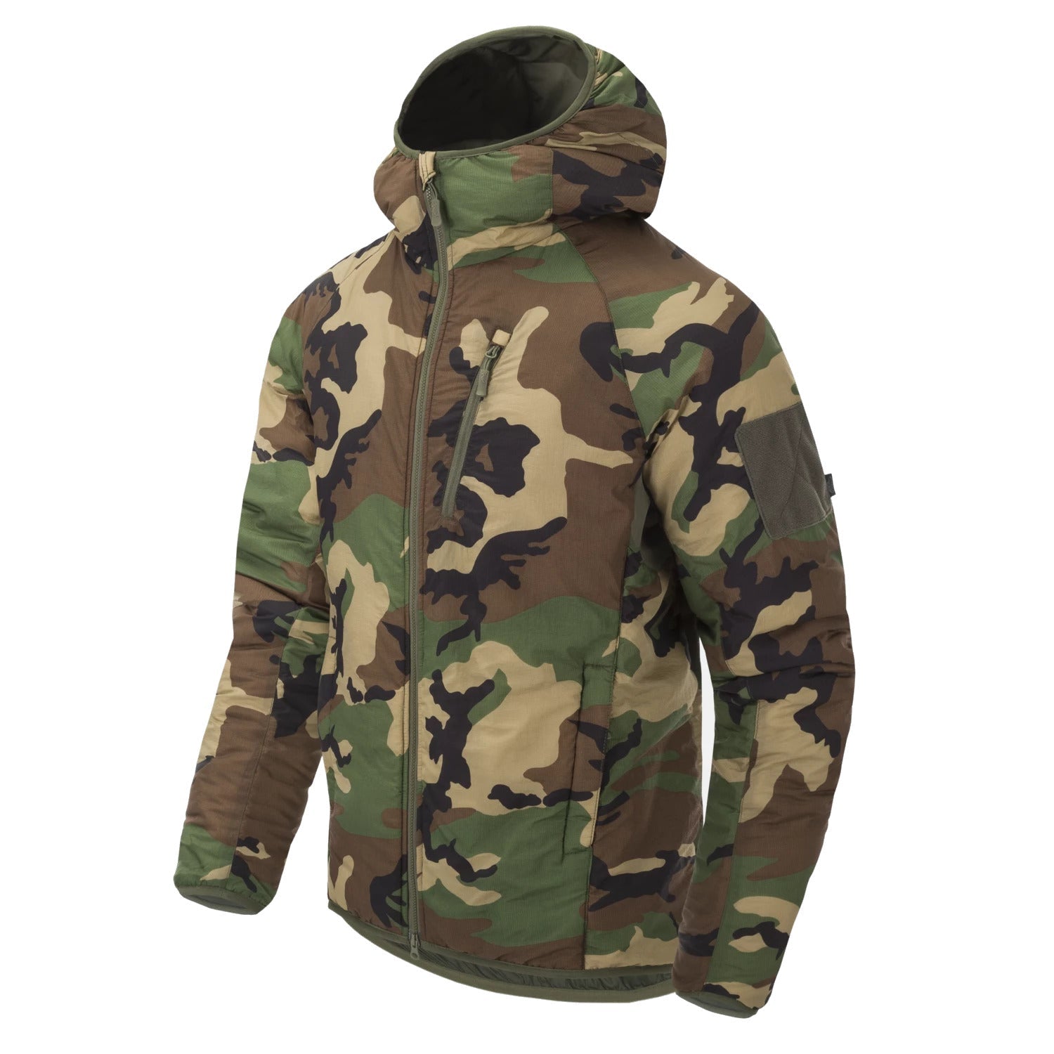 Helikon-Tex WOLFHOUND bunda s kapucňou Climashield Apex, US Woodland