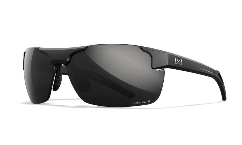 Wiley X Prime Γυαλιά Ηλίου Captivate Polarized, ματ μαύρο, μαύρος καθρέπτης