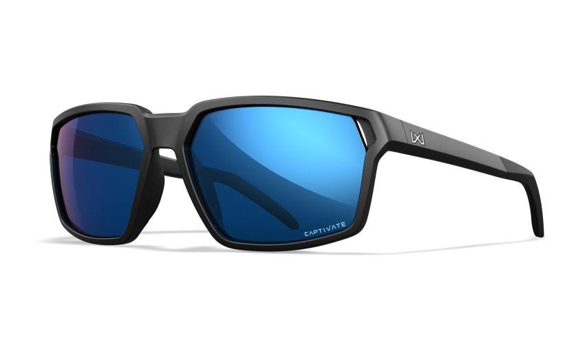 Wiley X Sierra Ηλιακά Γυαλιά Captivate Polarized Blue mirror, ματ μαύρο