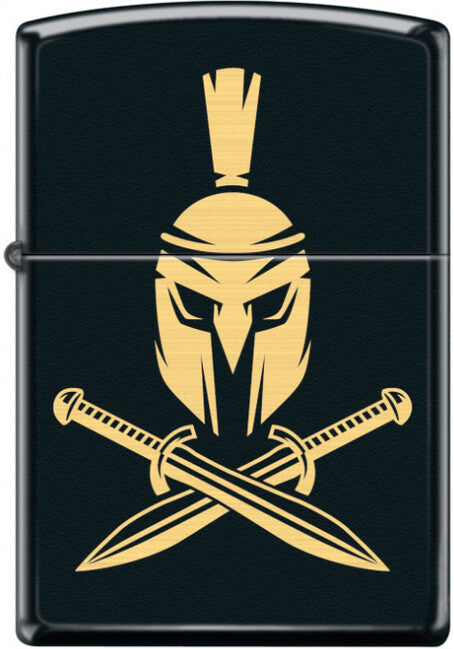 Zippo Helmet with Crossed Swords Καύσιμο Αναπτήρας, Μαύρο