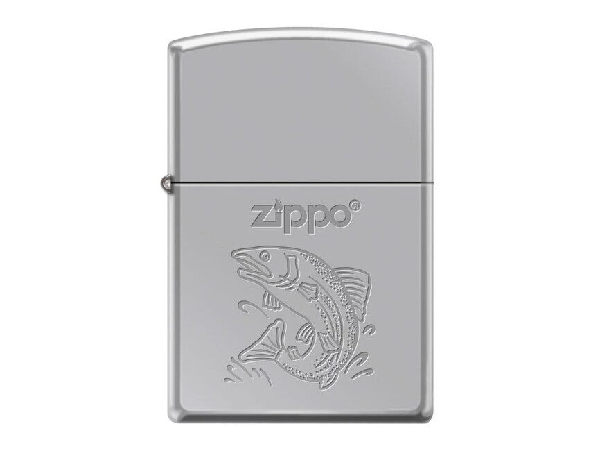 Zippo Αναπτήρας Βενζίνης με Μοτίβο Fish, Χρωμιο