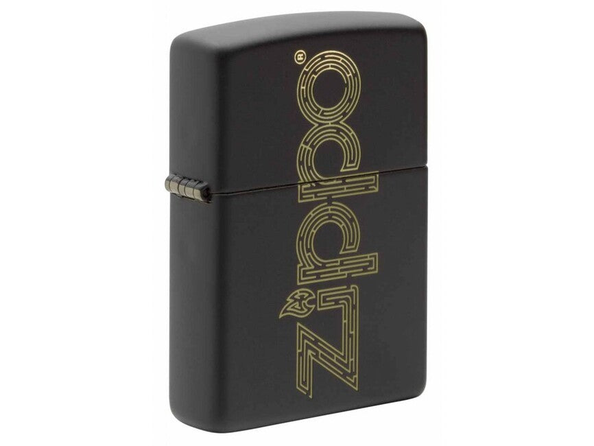 Zippo Αναπτήρας Βενζίνης με Επιγραφή, μαύρο